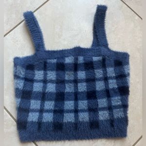Pacsun Kendall & Kylie blue fuzzy tank in size S